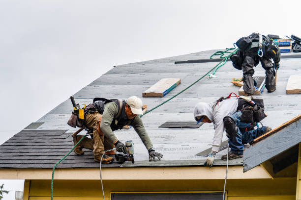 Professional Gutter Installation technician working in Gastonia, NC